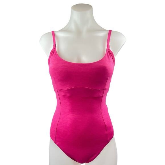 Outdoor Voices Pink Sleeveless Scoop Back Thong One Piece Swimsuit Swimwear XS - Picture 1 of 4